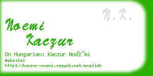 noemi kaczur business card